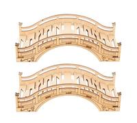 DECOMELODY 2Pcs Natural Wooden Hamster Ladder Small Pet Climbing for Hamsters and Chinchillas Decorative Bridge for Cage Playground Safe Chew for Healthy Teeth and Stress Relief