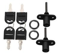 DECOMELODY 2Pcs Office Desk Triple Drawer Lock with Keys Durable File Cabinet Locks for Home and Office Safety Security for Files and Items