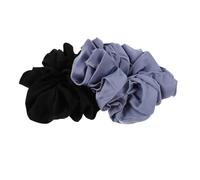 DECOMELODY 2pcs Oversized French Satin Scrunchies for Thick Hair Jumbo Elastic Ponytail Holders with Sparkly Fabric for Women Ballet-inspired Hair Ties for Parties and Everyday Use