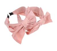DECOMELODY 2Pcs Oversized Satin Bowknot Headband for Women Knotted Hair Bands with Big Bow Wide Soft Hair Accessory for Parties Daily Wear Cosplay and Special Occasions