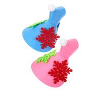 DECOMELODY 2pcs Parrot Cape Winter Bird Clothing with Snowflake Embroidery Warm Felt Outerwear for Small Birds Fit Cockatiel Costume for Holiday Decoration and Outdoor Protection