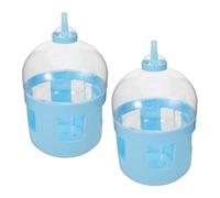 DECOMELODY 2pcs Pigeon Water Dispenser Transparent Bird Water Drinker Fit for Homing Racing Pigeons Comfortable Access Multipurpose Feeding Supplies