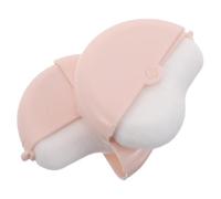 DECOMELODY 2pcs Pink Foundation Brush with Rotating Cap Ergonomic Flat Makeup Applicator for Liquid and Cream Curved Edge Design for Seamless Blending and Precise Coverage