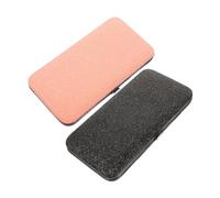 DECOMELODY 2pcs Portable Eyelash Tweezer Case Storage Pouch for Eyelash Extensions Protective Organizer Bags in Pink and Black for Safe Tool Carrying and Scratch Prevention