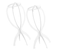 DECOMELODY 2pcs Portable Folding Wig Holders for Wig Care Lightweight Compact Design for Travel and Salon