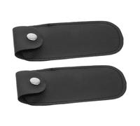 DECOMELODY 2pcs Portable Harmonica Storage Pouches Lightweight Imitation Leather Cases for 10-hole Blues Harmonica Black Compact Protective Carrying Bags