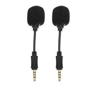 DECOMELODY 2pcs Portable Noise Reduction Microphone with Wide Frequency Response and Reasonable Structure, Mini Clip Microphone for Laptop Recording and Live Streaming