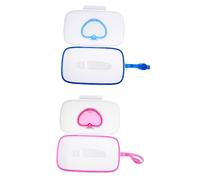 DECOMELODY 2pcs Portable Wet Wipes Box for Boy Girl Wet Tissue Case Convenient Tissue Storage Box for Travel Home Car Use Random Color