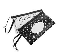 DECOMELODY 2pcs Portable Wipe Holder Bags with Flip Lid for Travel and Home Use, Refillable Sturdy Eva Material Wipes Container Suitable for Stroller and Bedside