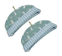 DECOMELODY 2pcs Printed Tea Cosy for Teapot Insulated Cotton Kettle Cover with Lining Protective Warm Keeper for Home Kitchen Washable Dust Shield