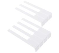 DECOMELODY 2pcs Professional Piano Keytops Tool for Piano Keyboard White Plastic Material Brighten up Worn-out Keys and Replace Missing Key Tops and Maintenance