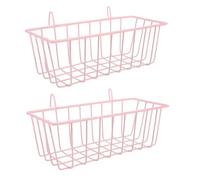 DECOMELODY 2pcs Rabbit Hay Feeder Metal Hay Rack for Small Animals for Bunny Cage Pink Small Animal Feeding Accessories for Guinea Pigs and Chinchillas
