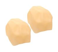 DECOMELODY 2pcs Realistic Bald Cap for Men and Women Comfortable Adjustable Latex Monk Headpiece for Stage Performance and Halloween Cosplay Lightweight Skin-colored Hairless Wig Accessory