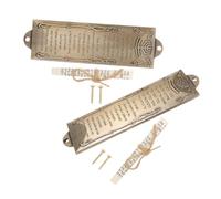 DECOMELODY 2pcs Retro Mezuzah with Scroll for Door and Window Mount Alloy Religious Decor for Jewish and Catholic Traditions Weather Resistant Front Door Ornament