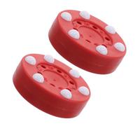 DECOMELODY 2pcs Roller Hockey Pucks Soft Street Hockey Balls Outdoor Practice Pucks for Training Driveway Field Versatile Indoor Outdoor Use Simulated Ice Glide Design