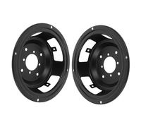 DECOMELODY 2pcs Round Iron Speaker Frames for Audio and Car Speakers Iron Material for Reduced Resonance Versatile Front and Rear Mounting Clear Sound Transmission Enhancer