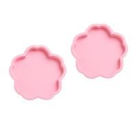 DECOMELODY 2pcs Silicone Cake Mold Reusable Non-Toxic Baking Tray with Smooth Surface for DIY Baking Pink Floral Pattern Bakeware for Home Bakers
