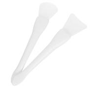 DECOMELODY 2pcs Silicone Seal Wax Scraper Tools with Plastic Handles Fan Spatula Shape Wax Seal Spoon Set for DIY Craft Accessories