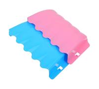DECOMELODY 2Pcs Small Pet External Grass Frames Rabbit Hay Feeder Racks with Premium Plastic Easy to Install and Fix for Hamsters Guinea Pigs Rabbits Small Animal Supplies Blue Pink