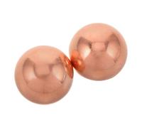 DECOMELODY 2pcs Solid Brass Copper Bird Bath Balls Weather-resistant Spherical Spheres for Outdoor Garden Decor Self-cleaning Water Purification Easy Integration with Balcony and Standing