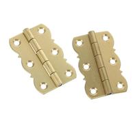 DECOMELODY 2pcs Solid Copper Piano Hinges Disc-Shaped Music Stand Hinges for Cabinet Jewelry Box Woodworking Furniture Replacement Parts No Screws Included