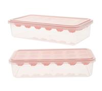 DECOMELODY 2pcs Square Flower Silicone Ice Cube Mold for Home Food Grade Ice Maker Tray with Multiple Lattices Easy to Clean and Reusable for Cocktails and Desserts Random Color