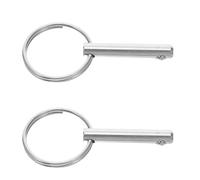 DECOMELODY 2pcs Stainless Steel Boat Canopy Safety Pins Quick Release Bimini Top Fastening Hardware with Anti-loss Attachment Replacement Parts for Secure Boat Canopy Installation