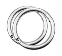 DECOMELODY 2pcs Stainless Steel Cow Nose Rings Durable Nose Circles for Cattle Management Quick Installation Safe Livestock Handling Farm Tools