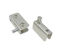 DECOMELODY 2pcs Stainless Steel Glass Door Hinges with Magnetic Touch Revolving Shaft Design for Cabinet Doors Wine Cabinets Office Home Furniture Impact Resistant Easy to Use