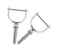 DECOMELODY 2pcs Stainless Steel Oarlock Support Bracket Side Mount Oar Locks for Row Boat Paddle Holders Yacht Replacement Sockets with Secure Shaft Clamp for Effortless Installation and