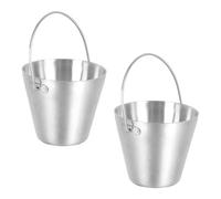 DECOMELODY 2pcs Stainless Steel Steamed Egg Rack Holder Bucket for Restaurant Kitchen, Sturdy Egg Storage Container Suitable for Steaming and Display