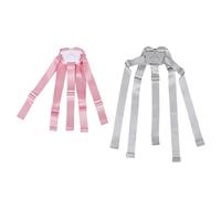 DECOMELODY 2PCS Stroller Safety Harness Five-Point Adjustable Highchair Replacement Straps Portable Anti-Falling Pram Safety Belt for Feeding and Travel