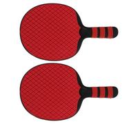DECOMELODY 2pcs Table Tennis Bat Set for Beginners - Red Rubber Ping Pong Paddles with Strong Control for Training and Home Or Outdoor Table Tennis Equipment