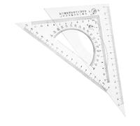DECOMELODY 2pcs Transparent Math Triangle Ruler Set with Protractor for Students Precision Drafting Tools for Geometry Drawing Measuring Right Angles and Lines in School and Engineering