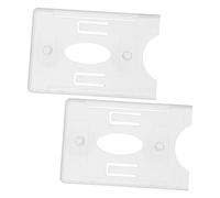 DECOMELODY 2pcs Transparent Plastic Card Holder with Strong Suction Cups for Car Windscreen Parking Permit and Tag Holder Stable Secure Attachment Easy Installation for Vehicle Pass Display