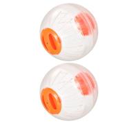 DECOMELODY 2pcs Ventilated Silent Hamster Running Ball Smooth Inner Wall Exercise Wheel for Small Pets Bright Orange Gerbil for Cage Activity and Safe Play