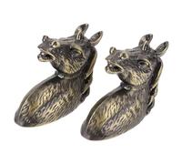 DECOMELODY 2Pcs Vintage Horse Head Shape Door Knobs Animal Drawer Handles for Wardrobe Cabinet and Shoe Cabinet Easy to Install Safe Decorative Pulls