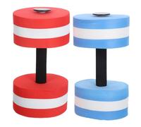DECOMELODY 2pcs Water Weights for Pool Exercise High-density EVA Floating Dumbbells for Water Aerobics Enhanced Grip Aquatic Fitness Equipment for Strength Flexibility Cardiovascular Training