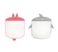 DECOMELODY 2pcs White Mesh Storage Bags with Suction Cups for Hanging, Lightweight PVC Fabric Organizers for Dolls and Small Objects in Room Or Bedroom