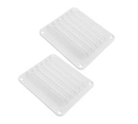 DECOMELODY 2pcs White Nylon Air Vent Louver Grill Covers for Boat Exhaust Ventilation Outlet Square Sailboat Air Vent Grille Panels for Cabin and Rv Fresh Circulation