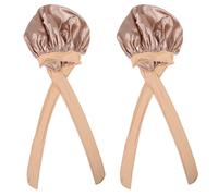 DECOMELODY 2pcs Women Hair Cap Satin Elastic Sleeping Bonnet for Curly Hair Protection for Nighttime Beauty Routine