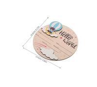 DECOMELODY 2Pcs Wooden Announcement Signs Welcome Newborn Photo Props in Light Blue, Gender Neutral Birth Keepsake for Nursery First Day Photography