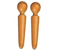 DECOMELODY 2pcs Wooden Massage Rods for Deep Tissue Therapy Trigger Point and Acupuncture Point Massager Sticks for Muscle Back Neck Legs Relief Lightweight Natural Wood Manual Tools