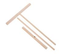 DECOMELODY 2pcs Wooden T-Shaped Crepe Spreader Pancake Batter Dough Scraper Tool for Home Cooking Natural Wood Quick Preparation for Griddle Electric Grill and Flat Top Cooking