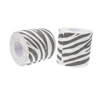 DECOMELODY 2pcs Zebra Print Toilet Paper Soft Patterned Bathroom Tissue with Modern Animal Design for Home Use Space Saving and Fun Novelty Loo Accessory