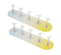 DECOMELODY 2sets Magnetic Nail Art Display Holder Gradient Practice Stands for Manicure Supplies User-friendly Design Stable Base for Nail Technique Enhancement Elegant Strip Style