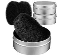 DECOMELODY 3 Set Makeup Brush Cleaning Sponges Quick Color Changing Cosmetic Brush Cleaner Box with Reusable Dual-sided Sponges and Replacement Cores for Efficient Color Removal