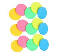 DECOMELODY 30 pcs Compressed Round Facial Cleansing Sponges for Face Washing and Makeup Removal Portable Natural Wood Pulp Cotton Pads Suitable for Daily Skincare and Travel Use