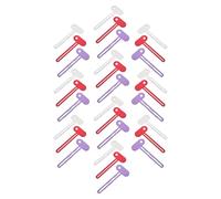 DECOMELODY 30pcs Metal Toothpaste Tube Squeezer Roller Set with Red, Purple, and Silver Colors Small Food Tube Squeezing Tool Sturdy Toothpaste Saver Accessories