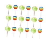 DECOMELODY 30Pcs Mixed Color Lollipop Nail Art Decors Chic DIY Manicure Accessories for Fingernails and Toenails Party Carnival Holiday Events